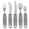 5pcs Special Supplies Adaptive Utensils Stainless Steel Rubber Handle Elderly