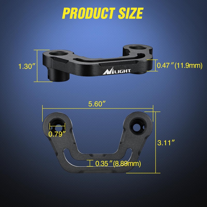 Nilight Light Mounting Bracket Hood Cowl Mount Brackets for Front