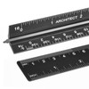 Architectural Scale Ruler with Straight Ruler, 12 Inches Imperial Measurements,
