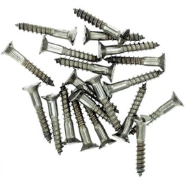 No.10 x 0.63 (5.0mm x 16mm) Slot Countersunk Wood Screw - Stainless Steel (A2) (Pack of 20)