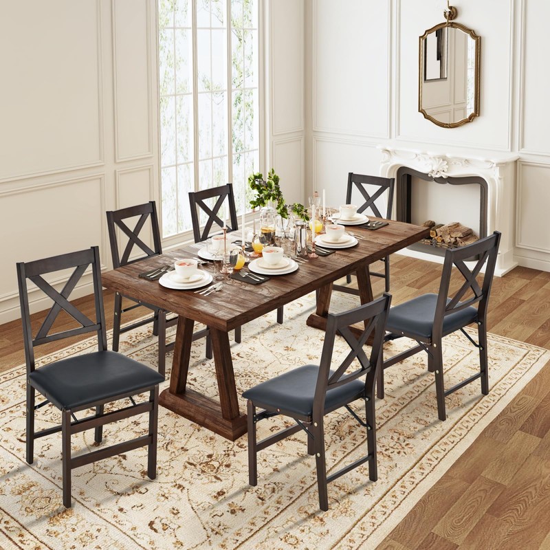 COLAMY Folding Dining Chairs Set of 2, Foldable Chairs with