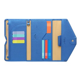 ZOPPEN Passport Holder Women/Men, Multi-purpose Rfid Blocking Travel Passport Wallet (Ver.4) Travel Essentials Tri-fold Document Organizer Holder, (#31 Honolulu Blue)