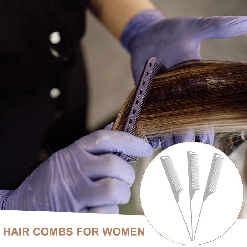 Beavorty 3pcs Rat Tail Comb Hairdressing Tool for Styling Teasing