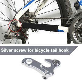 Derailleur Hanger Rear Derailleur Adapter 1 Piece Silver Manual Transmission Mech Front Derailleur Hanger with Screw Mounting Aluminium Alloy MTB Bicycle Replacement Parts