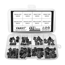 8Values 120Pcs Bridge Rectifier Kits DB104 DB107 DB157 DB207 DB104S DB107S DB157S DB207S Bridge Diode DIP4 SOP4