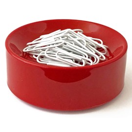 Red Clipwell Magnetic Paper Clip Holder