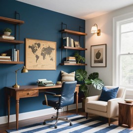 Yancorp 16"x120" Matte Blue Contact Papaer Peel and Stick Wallpaper Vinyl Wrap Countertop Wallpapers Waterproof for Cabinets Drawers Bedroom Kitchen Self-Adhesive Wallpaper