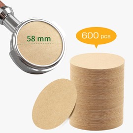 600 piezas de papel de filtro espresso para máquina de café espresso CASABREWS, filtro portafiltro, visualización desechable para cafetera espresso Flair, 58 mm
