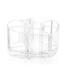 DJUNXYAN 8 Compartments Heart Shaped Transparent Acrylic Lipstick Makeup Brush