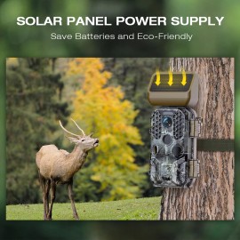 Campark Solar 30MP Game Trail Deer Camera 4K WiFi Bluetooth Wildlife Hunting Game Camera