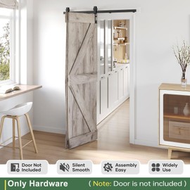 Roymelo 52" Bifold Sliding Barn Door Hardware Track Kit,Side Mounted Black J Shape Roller,Smoothly and Quietly,Assembly Easy,Fit Double 24" Bi-Folding Doors (Door Not Included)