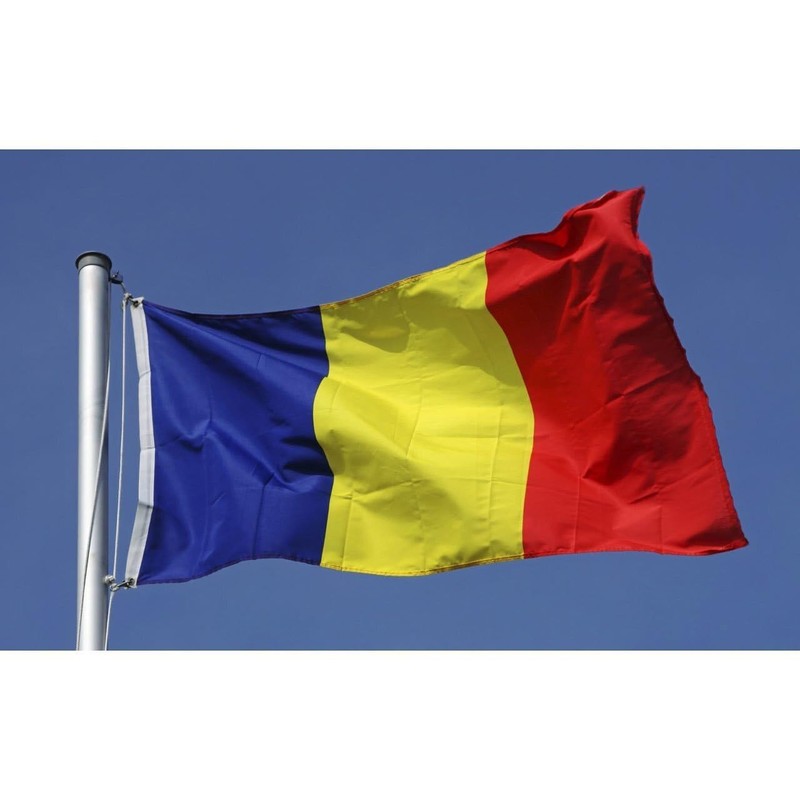 SHATCHI Romania National 5ft x 3ft Romanian Bunting Football Decorations