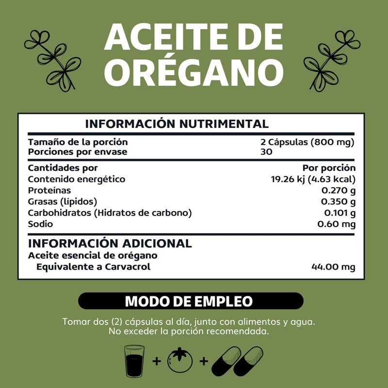 Beyond Vitamins | Aceite de Oregano Orgánico 100% Natural con