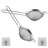 2 Pcs Small Stainless Steel Fine Mesh Strainers with Kitchen