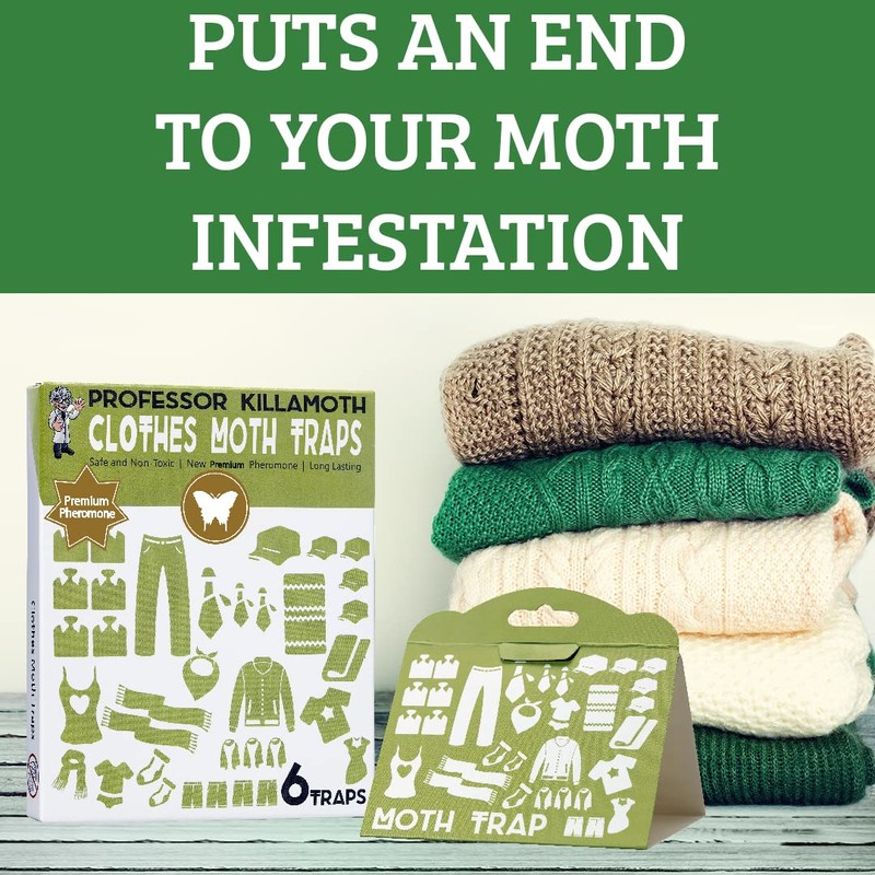Triple Strength Clothes Moth Traps – Safe, Non-Toxic Closet Moth