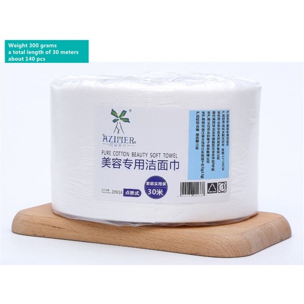 XICHEN 140 sheets Face towelfor Washing Face Cotton Pads Cosmetic Cotton Household items cleaning, wet and dry (one roll)