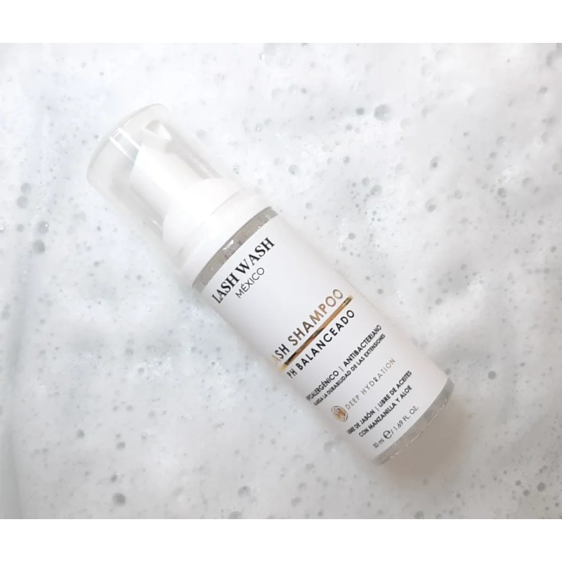 Lash Shampoo 50ml Hipoalergénico Con Aloe Limpieza Pestañas