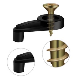 50 Pack Glass Retainer Clips Kit, Mirror Holder Glass Cabinet Clips 4 mm with Screws for Fixing Cabinet Doors(Black with Gold)