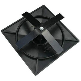 4" Square Light Pole Top Cap- Black Plastic