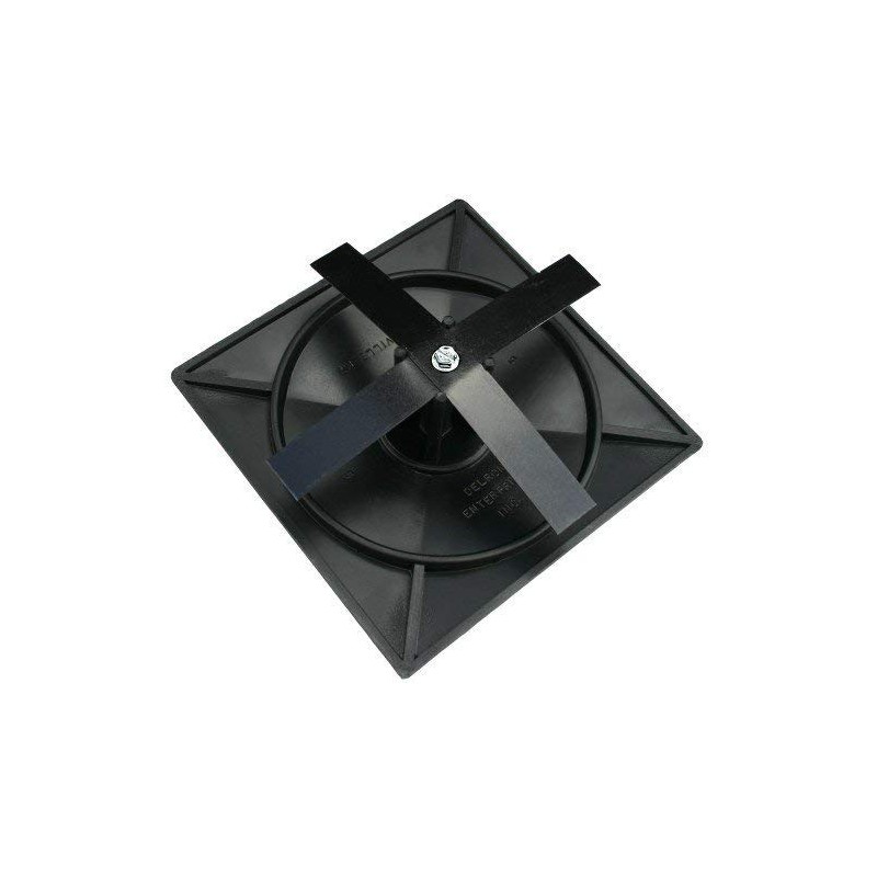 4" Square Light Pole Top Cap- Black Plastic