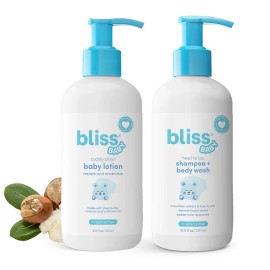 Bliss Baby Bath Bundle, 2-in-1 Shampoo + Body Wash & Lotion, 8 fl. oz., 2 pk.