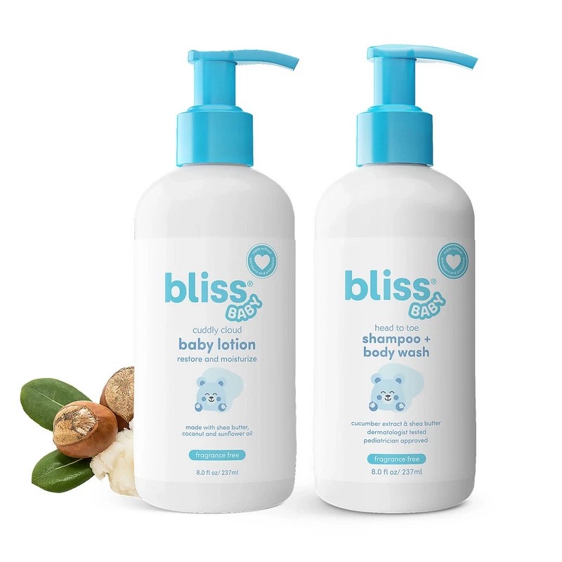 Bliss Baby Bath Bundle, 2-in-1 Shampoo + Body Wash &