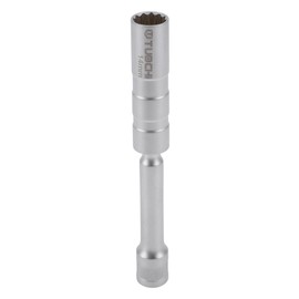 INFINAUTO Spark Plug Impact Socket 150mm for Car Motorcycle Dirtbike Repair Hardware Tool CR-V Silver Tone Durable 12 Point 14mm 3/8 Inch Drive