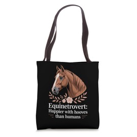 Horse Riding Equestrian Horseback Rider Equinetrovert Tote Bag