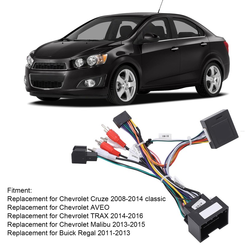 Aramox Radio Wiring Harness Fit for Cruze, Audio Wiring Harness