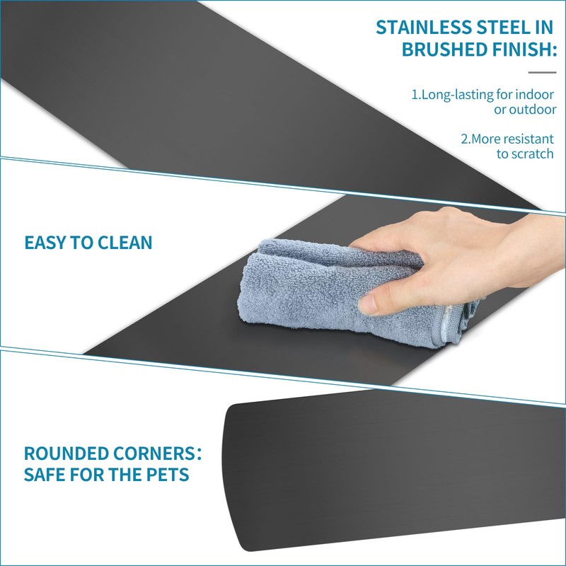 Sanbege 2 Pcs Door Scratch Protection Plate 4" x 22",