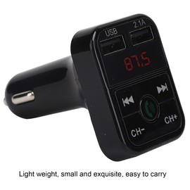 Bluetooth FM Transmitter, Car MP3 Player Bluetooth V5.0 Car Radio Audio Adapter FM Transmitter Quick Charger Car Music Player FM Modulator with LED Screen