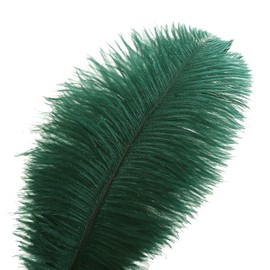 Ballinger Blackish Green Ostrich Feathers Bulk- 24pcs 8-10inch for Wedding Party Centerpieces Christmas Decor