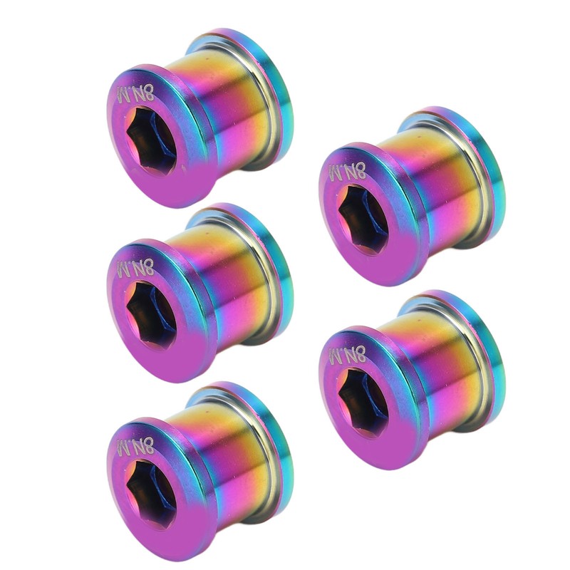 5Pcs 6.5mm Bike Single Chainring Screw Titanium Alloy Rust Protection
