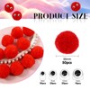 TOAOB 50pcs 1.18 Inch Pom Poms Red Craft Pom Poms