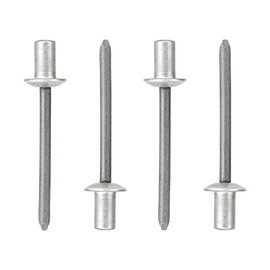 ISPINNER 50pcs 3/16" x 3/8" Closed End Aluminum Blind Rivets with Steel Mandrel, 4.8 x 10mm Pop Rivets, Pack of 50