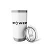 Creative Typography Minimalist Design "Power" Stainless Steel Insulated Tumbler