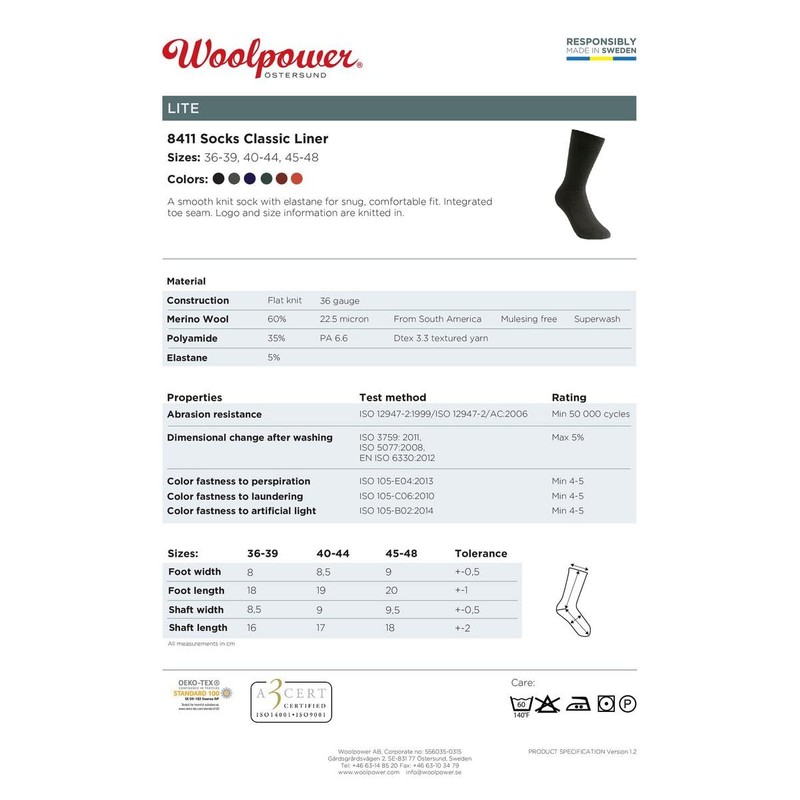 Woolpower Liner Classic socks black Size 40-44 2014 sport socks