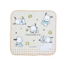 Sanrio 941824 Sanrio Name Petit Towel, Pochacco, 7.9 x 7.9 x 0.12 inches (20 x 20 x 0.3 cm), Kids Petit Towel, Character