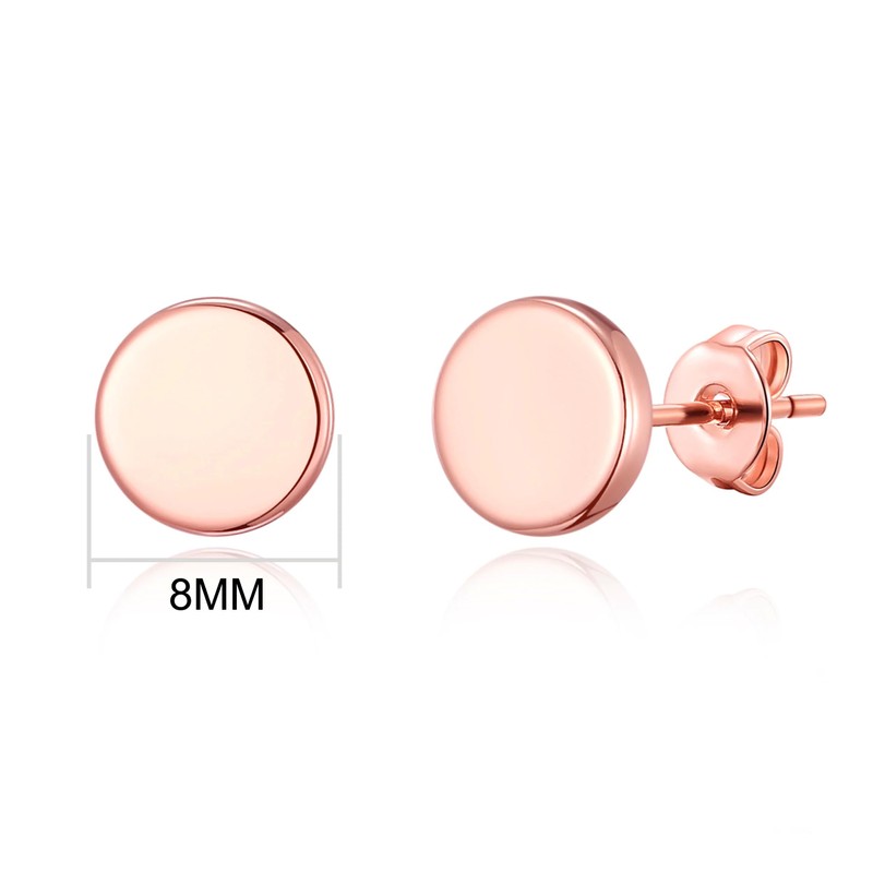 Philip Jones Rose Gold Plated Round Dot Stud Earrings