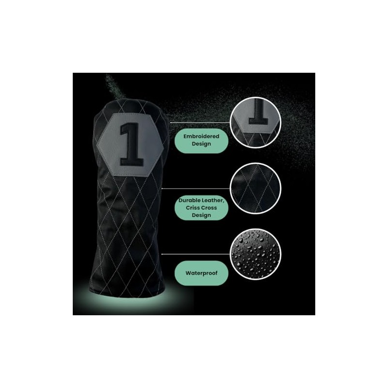 Golf Head Covers – Driver, Fairway Wood, Hybrid. Protective &
