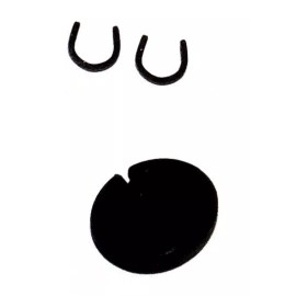 cir-cut archery usa 2 Pcs SOFT Flexible KISSER Button Anchor Point Nose Bowstring Archery MADE USA - BLACK