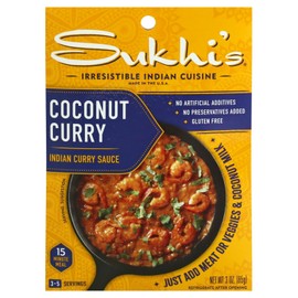 Sukhis Sauce Curry Coconut 3 Oz (Pack of 6)