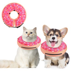 Supet Inflatable Dog Cone Collar for Medium Small Dogs, Soft Cone Collar for Dogs Cats, E Collar Dog Neck Donut Dog Puppy Doggie Cone Alternative After Surgery