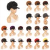 Hat Wig with Afro Kinky Hair Attached - Synthetic Hair