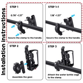 Bike Water Bottle Holder, Fit 2-2.75" Diameter Water Bottle Holder, Bicycle Drink Cage with Screw Tool, Fit Scooter Boat Stroller Wheelchair