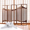 DECHOUS 2Pcs Room Divider Feet, Folding Room Divider Stand Wood