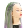 Green Purple Gradient Wig Hair Mannequin Head Hairdressing Styling Training