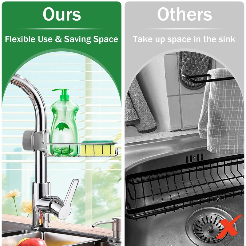 CoFvHo Shower Caddy Shelf No Drill 2 Pcs, Stainless Steel