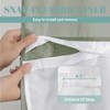 eachope SageGreen No Hook Waffle Weave Shower Curtain with snap-in