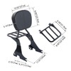 TCT-MOTORPARTS Backrest Sissy Bar & Luggage Rack Fit for Harley